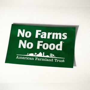 Green 'No Farms No Food' Sticker 6x4